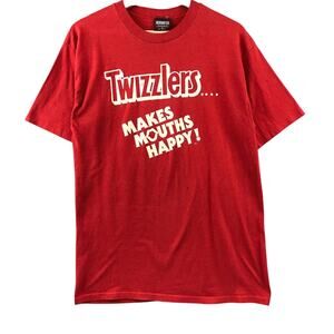 Vintage 80s Twizzlers Makes Mouths Happy T Shirt Size XL Single Stitch